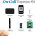 On Call Express Diabetes Testing Kit- Blood Glucose Meter, 10 Blood Test Strips, 1 Lancing Device, 30g Lancets, Control Solution, Carrying Case, Log Book, Black