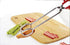 Stainless Steel Kitchen Tongs Hiash Heavy Duty Cooking Tongs Good Grips 10-Inch Scissors Tongs with Comfortable Red Handle for Cooking Barbecue, Set of 2