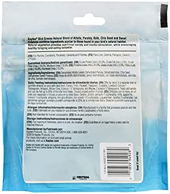 Kaytee Bird Greens Treat for All Pet Birds, 1 oz