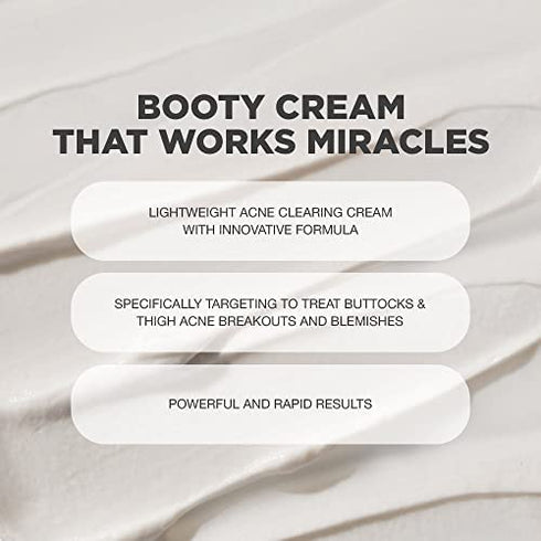 Butt Acne Clearing Spot Cream. Helps Clearing Acne, Cellulite, Ingrown Hairs, Blackheads, Zits, Razor Bumps and Dark Spots for the Buttocks and Thigh Area. Prevents Future Breakouts.