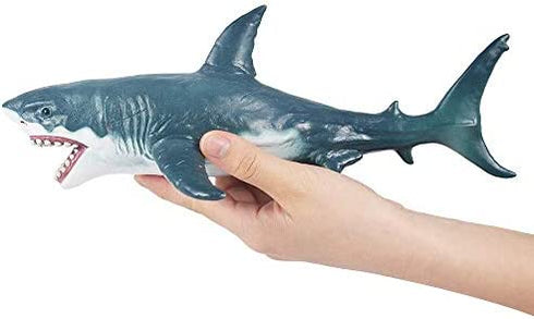 gemini&genius Great White Shark - Sea Life Action Figure Ocean Model Toy Set Educational , Role Play, Swim, Bath and Collectors for Kids