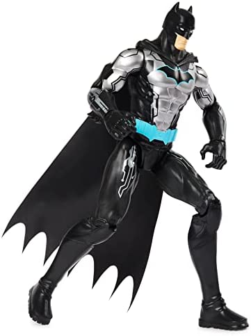 Batman 12-inch Bat-Tech Action Figure (Black/Blue Suit), Kids Toys for Boys Aged 3 and up