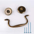 MOOD.SC 4 Pack 2 3/4" C-C Bail Drawer Pull Drop Swing Dresser Handles Hanging Pulls Cabinet Knobs Pull Antique Bronze Antique Brass Swan Neck Bail Pulls Hardware 70 mm 2.75" Hole Center