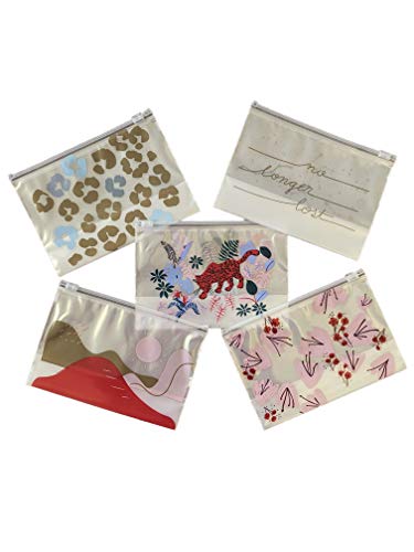 Makeup And Accessory Bags, Contain The Clutter, Use in Gym, Airport, Poolside, Desk, Date Night, Brushes, Lotion (15 Designs Bags) (Boho Collection)