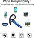 Bluetooth Headset, COMEXION Wireless Bluetooth Earpiece V5.0 Hands-Free Earphones with Stereo Noise Canceling Mic, Compatible iPhone Android Cell Phones Driving/Business/Office