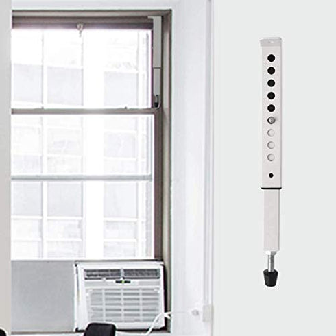 JEACENT AC Security Window Lock Bar, Window Security Bars - Sturdy Steel, Extends from 10" to 17 1/2" for Sliding Windows with AC Unit Installed