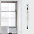 JEACENT AC Security Window Lock Bar, Window Security Bars - Sturdy Steel, Extends from 10" to 17 1/2" for Sliding Windows with AC Unit Installed
