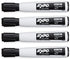 EXPO Magnetic Dry Erase Markers with Eraser, Chisel Tip, Black, 4-Count