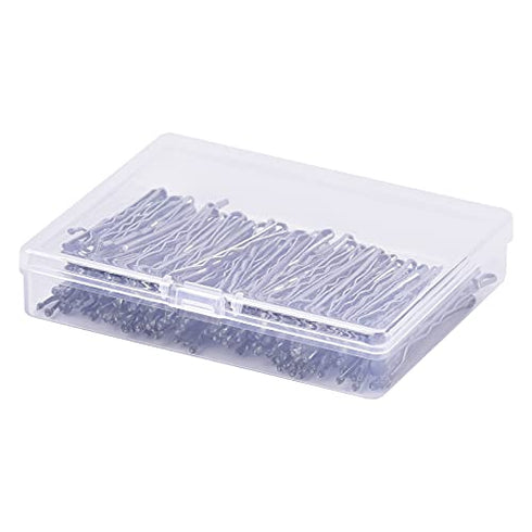 Silver Bobby Pins,MORGLES 120Pcs Bobby Pins for Gray Hair Bob Pins Bulk Secure Hold Hair Pins with Box, (Silver,2 Inches)