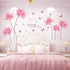 BuerHomie Pink Flowers Wall Stickers, Butterfly Decals for Living Bedroom, Art Décor for Nursery Girl Kids Room, Easy Furniture Refurbishment DIY