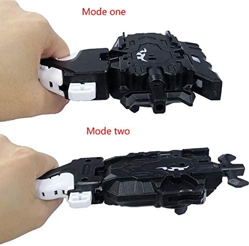 Speder Bey Gyro Blades Launcher and Grip , Light Sparking Battling Burst String Launcher Gyro Left&Right LR Spin Top Compatible with All Bey Burst Series Bey Battling Bey(Black)