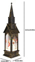 DUWIN 2 psc Christmas Water Lantern Glitter? LED Christmas Lantern Snow Globe Indoor and Hutdoor Christmas Holiday Home Decoration Suitable for Bar, Living Room, Holiday Party(Without Battery)(A)