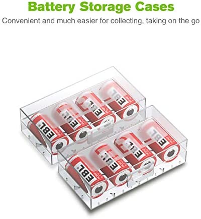 EBL CR2 Rechargeable Batteries, 3.7V Lithium RCR2 Photo Batteries 8 Pack with Rechargeable Battery Charger
