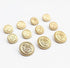 Meillia 17 Pieces Matte Gold Metal Blazer Button Set 15mm 20mm for Blazers, Suits, Sport Coats, Uniform, Jackets (MBM21)