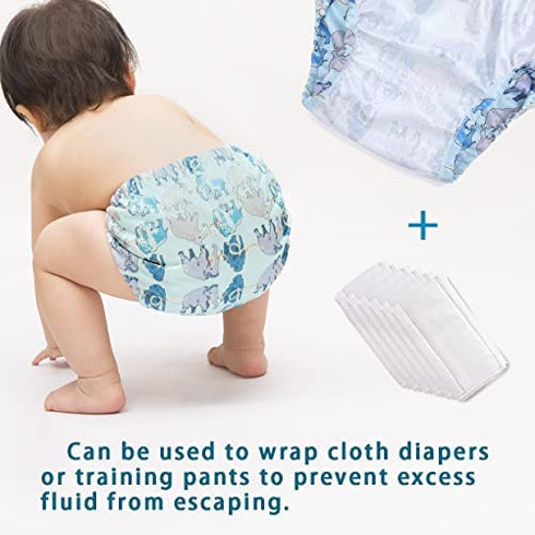 Potty Training Underwear for Boys, Toddler Rubber Swim Diaper Cover, Plastic Pants for Toddlers Training Pants, Training Underwear for Boys 2T