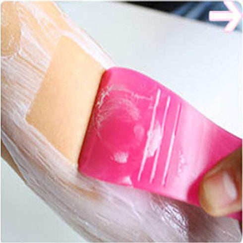 30Pcs Hair Wax Cleansing Spatulas Mask Scraper Plastic Makeup Sticks Depilatory Creams Hair Waxing Removal Beauty Tools (White and Pink)