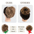 CJL HAIR Messy Bun Hair Piece Straight Fake Bun Short Ponytail Extension Instant Updo Donut Chignons Elastic Hairpiece for Women