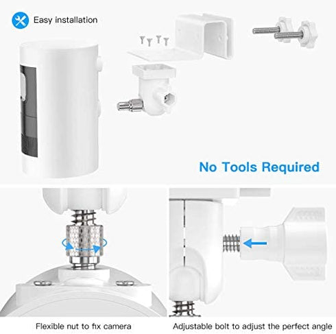 HOLACA Gutter Mount for Ring Stick Up Cam Plug-in HD Security Camera and Ring Stick Up Cam Battery HD Security Camera-Weatherproof-Give a Perfect Angle for Your Ring Stick Up Cam(3rd)