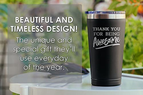 Thank You Gifts for Men - 16 oz Awesome Thank You Gift Tumbler, Appreciation Gifts for Women, Thank You Gifts for Coworkers, Thank You Gifts for Women, Thank You Gifts Bulk, Employee Thank You Gifts