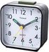 Tinload Small Battery Operated Analog Alarm Clock Silent Non Ticking, Ascending Beep Sounds, Snooze,Light Functions, Easy Set(Black)