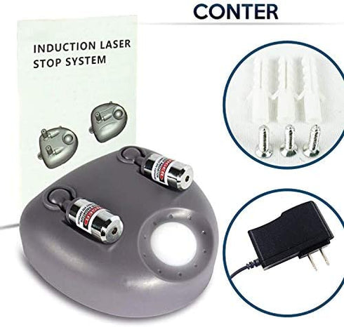 Zone Tech Garage Parking Assist Dual Laser Guide - High-Tech Professional 360 –Degree Adjustable to Wider Angles, Sensor With AC Adapter and Battery Backup for Car /Automotive