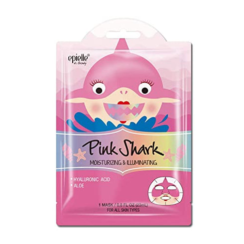 Epielle Character Sheet Masks | Animal Spa Mask | Dalmatian, Zebra, Cat, Shark, Narwhal, Mermaid Scale | (Pack of 6) | Birthday Gift, Spa Day, Stocking Stuffers