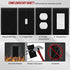 ENERLITES Blank Device Wall Plate, Gloss Finish, Standard Size 1-Gang 4.50" x 2.76", Polycarbonate Thermoplastic, 8801-BK-10PCS, Black (10 Pack)