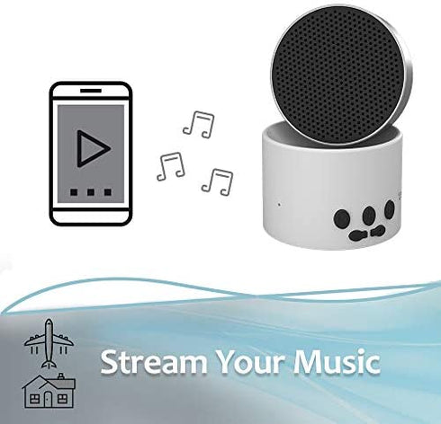 LectroFan Micro2 Guaranteed Non-Looping Sound Machine and Stereo Ready Bluetooth Speaker with White Noise, Fan Sounds, Ocean Sounds for Sleep, Relaxation, Privacy, Study, and Audio Streaming, White