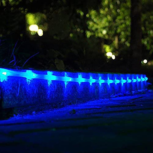 lychee Solar Rope Lights Outdoor 16.5ft 50LED Waterproof Solar Power String w/ Light Outdoor Rope Lights Ideal for Home Garden Party Wedding Decoration (Blue)