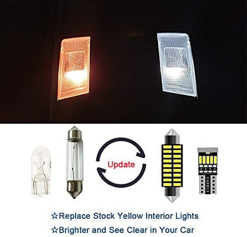 10pcs Tacoma Interior LED Lights Kit Super Bright LED Map Dome Light Bulbs for Toyota Tacoma 2005 2006 2007 2008 2009 2010 2011 2012 2013 2014 2015 2016 2017 2018 2019 2020 2021 2022 all models