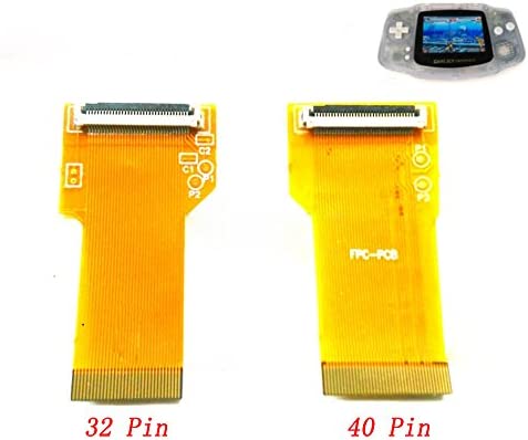 Full Housing Shell Case Cover Flex Cable Backlight Backlit Adapter for Nintendo Game Boy Advance GBA AGS 001 Mod Kit Replacement Noctilucent Edition Luminous Green