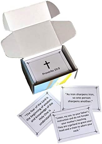 Agape Flashcards- Proverbs Study Flashcards: 100 of The Most Important Proverbs from The Bible | Pack of 100 Proverbs Study Flashcards | Perfect for Memorizing Proverbs Verses | Made in USA | English