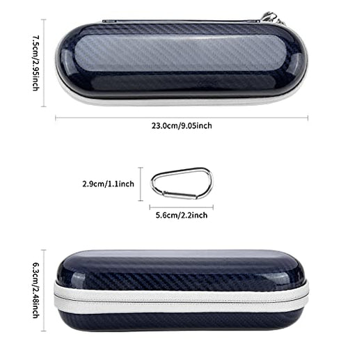 Yinke Travel Case for Braun Oral B/Oral-B Pro/Philips Sonicare Electric Toothbrush, Fits for Oral-B Pro 1000 1500 /iO Series 7 8 9, Hard EVA Cover Protective Storage Bag (Blue)
