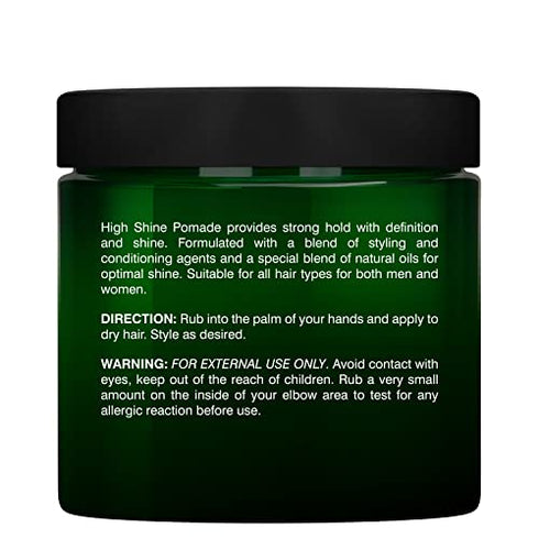 Botanic Hearth Hair Pomade - High Shine & Strong Hold - Made with a Blend of Hair Conditioning Agents & Natural Oils - Hair Styling & Texturizing Paste - Pomade for Men and Women - Made in USA - 7 oz