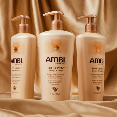 Ambi Skincare Soft & Even Creamy Oil Lotion, Shea Butter, 12 Ounce