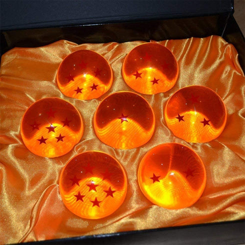 Aebor 7pcs 57mm Crystal Acrylic Resin Glass Ball with Gift Box Dragon Transparent Play Balls