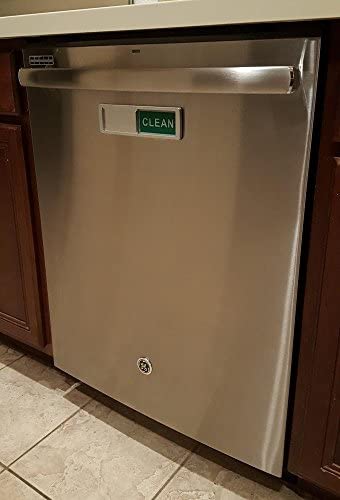Dishwasher Clean Dirty Magnet Sign Indicator in Silver for Stainless Steel Dishwashers. Easily Determine If Dishes Inside the Dishwasher Are Clean or Dirty by Home Medley