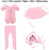 BARWA 18 Inch Doll Clothes Ballet Ballerina Outfits Dance Dress Custume Compatible with 18 Inch Dolls - 4 PCS Pink Leotard with Tutu Skirt, Tights and Ballet Shoes