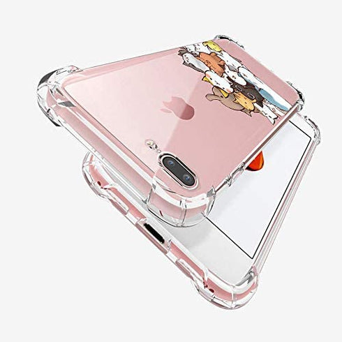 iPhone 7 Plus 8 Plus Case Cat Clear with Design Cute & Funny Cat Pattern Bumper Protective Case for Apple iPhone 7 Plus 8 Plus 5.5 Inch Gel Flexible TPU Silicone Shockproof Pet Pile Kitty Cats Cover