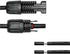 Renogy One Pair of 9In 12AWG Adaptor Kit Solar Cable Wire PV with Female & Male Connectors Connect Solar Panel and Charge Controller