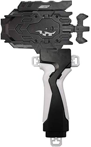 Speder Bey Gyro Blades Launcher and Grip , Light Sparking Battling Burst String Launcher Gyro Left&Right LR Spin Top Compatible with All Bey Burst Series Bey Battling Bey(Black)