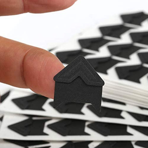 360 Pieces Self Adhesive Photo Corners, Naler 15 Sheets Photo Mounting Corners for Scrapbook, Picture Album, Journal, Black