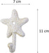 TOPBATHY 3pcs Wall Hooks Sea Star Shape Wall Mounted Decorative Hooks Coat Clothes Hooks Key Hat Hooks Towel Robe Hooks Wall Hangers Nautical Beach Coastal Wall Decorations Ornaments