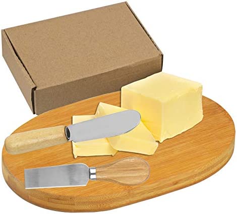 Set of 8, Wood Handle Cheese Knives and Spreaders, DaKuan Cheese Slicer Cheese Cutter Condiment Knives Set