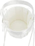 AmaJOY 2pcs Beach wedding Flower Girl Basket Ivory Flower Basket with Double Heart Rhinestone Decor