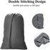 OTraki XL Travel Laundry Bags 2 Pack 28 x 45 inch Heavy Duty Drawstring Dorm Large Organizer Bag Tear Resistant Big Laundry Hamper Basket Liner Jumbo Dirty Clothes Storage, Three Loads of Clothes Grey