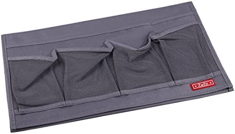 Zafit 6 Pockets Bedside Storage Organizer, Table Cabinet Storage Organizer Bedside Organizer Caddy for Remotes Phone Glasses (6 Pockets-Grey)