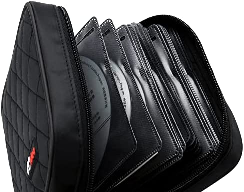 CCidea 40 Capacity CD/ DVD Case Holder Portable Wallet Disc Storage Binder for Car, Home,Travel Carrying Organizer (Black) Specials