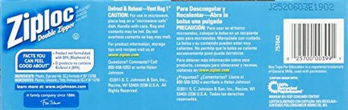 Ziploc Freezer Bags, Pint Size - 20 ct - 2 pk