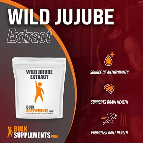BulkSupplements.com Wild Jujube Extract Powder - Wild Jujube Fruit Powder - Jujube Fruit Extract - Herbal Supplement - Antioxidant Supplement (100 Grams - 3.5 oz)